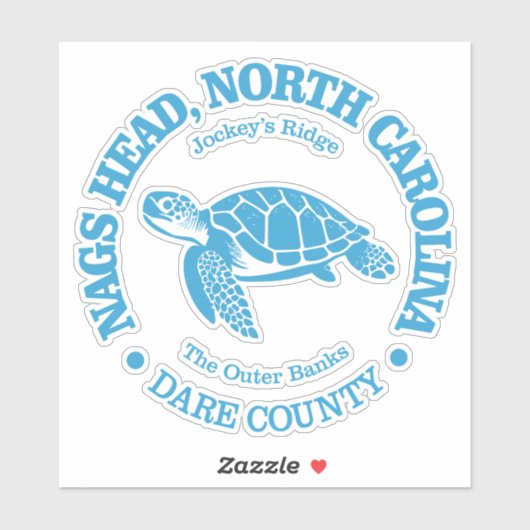 Nags Head (zeeen schildpad) Sticker (Vel)
