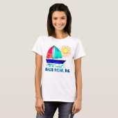 Nags Hoofd Waterverf Zeilboot T-shirt (Voorkant volledig)