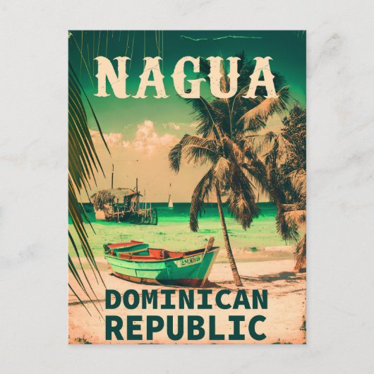 Nagua Dominicaanse Republiek - Retro 80 Briefkaart (Voorkant)