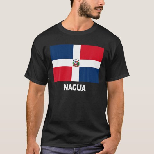 Nagua Dominicaanse Republiek Vlag Emblem Escudo Cr T-shirt (Voorkant)