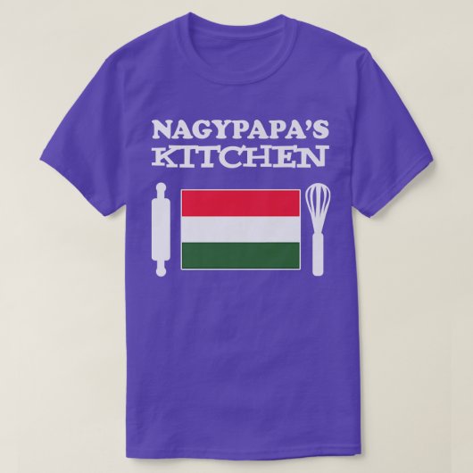 Nagypapa's Kitchen Hungarian Grandpa  T-shirt (Design voorkant)