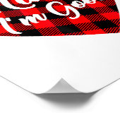 Nah Im Good Heart Red Plaid Funny Adult Anti Vale Poster (Hoek)