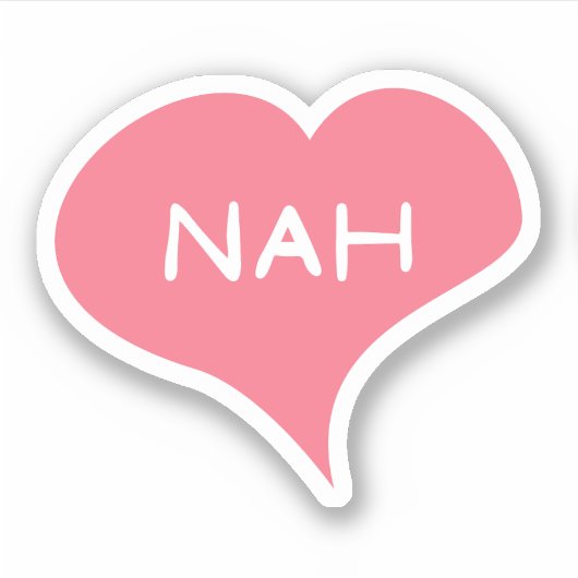 NAH Liefde Hart Vinyl Sticker (Voorkant)