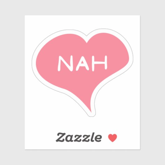 NAH Love Hart Vinyl Sticker (Vel)