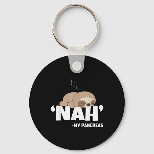 Nah mijn alvleesklier grappige luiheid diabetes be sleutelhanger (Voorkant)
