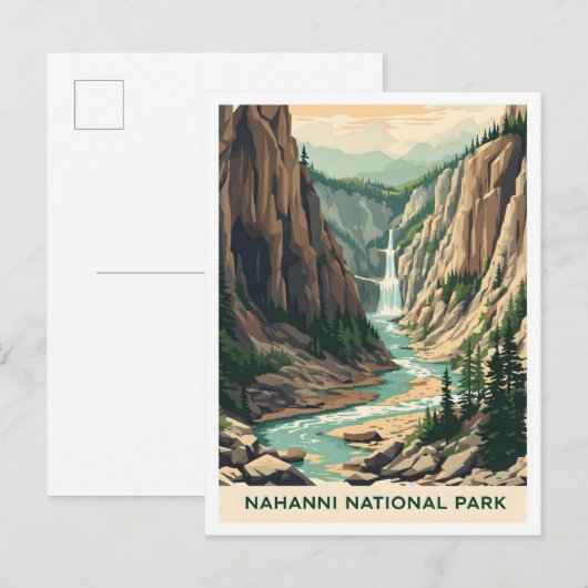 Nahanni National Park Canada Reizen Briefkaart (Voorkant / Achterkant)