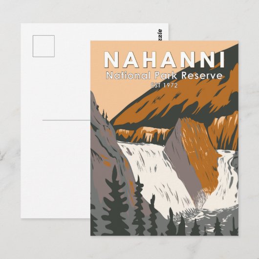 Nahanni National Park Reserve Travel Art  Briefkaart (Voorkant / Achterkant)