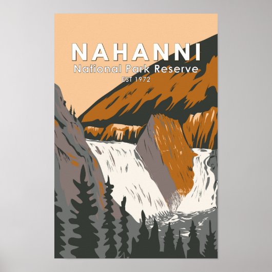 Nahanni National Park Reserve Travel Art  Poster (Voorkant)
