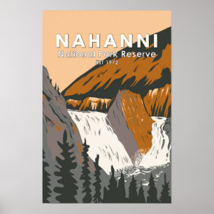 Nahanni National Park Reserve Travel Art Poster
