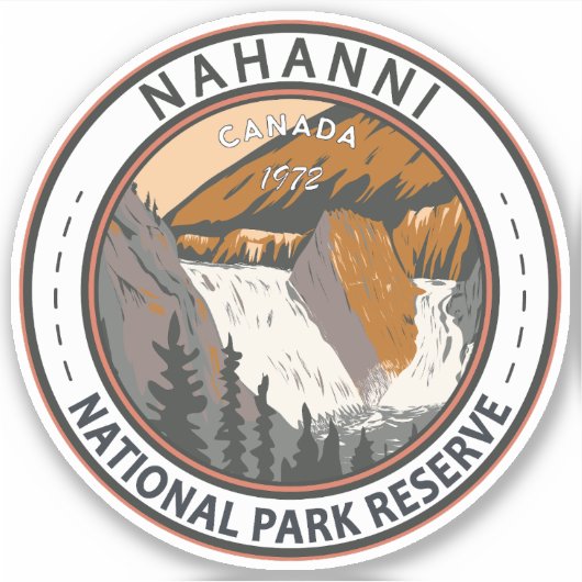 Nahanni National Park Reserve Travel Art Sticker (Voorkant)