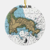 Nahant MA Nautical Chart Keramisch Ornament (Voorkant)