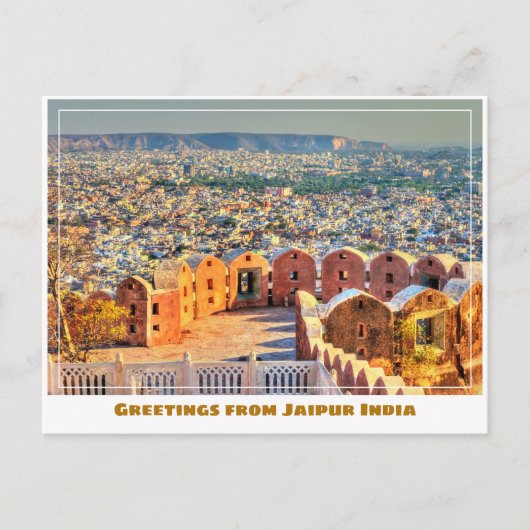 Nahargarh Fort in Jaipur, India Briefkaart (Voorkant)