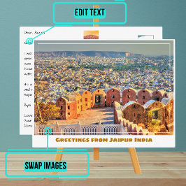 Nahargarh Fort in Jaipur, India Briefkaart