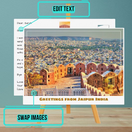 Nahargarh Fort in Jaipur, India Briefkaart