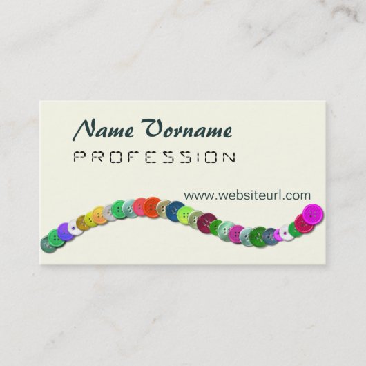 nähen visitekaartje (Voorkant)