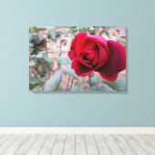 Naherfsrode roos canvas afdruk (Insitu (Houten vloer))