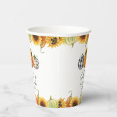 Naherfst Baby shower Cups van pompoenen en zonnebl Papieren Bekers (Rechts)