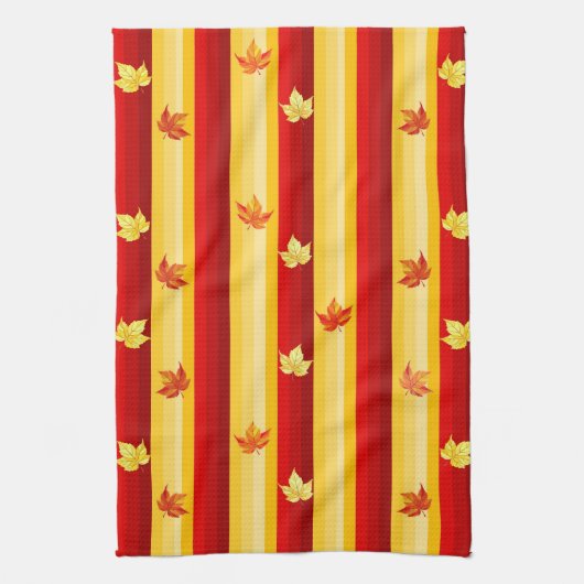 Naherfst bladeren keukenhanddoeken (Verticaal)