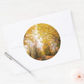 Naherfst bruiloft huwelijksfeestdagen ronde sticker (Envelop)