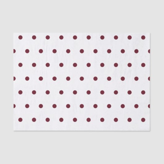 Naherfst Burgundy Polka Dots Pattern Tissuepapier (Voorkant)