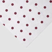 Naherfst Burgundy Polka Dots Pattern Tissuepapier (Detail)