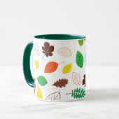 Naherfst fall laat patroongroen mok (Voorkant links)