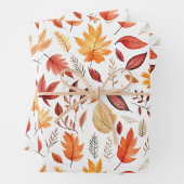 Naherfst fall Leaves Terracotta Brown Boho Pattern Inpakpapier Vel (In situ)