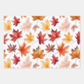 Naherfst fall Leaves Terracotta Brown Boho Pattern Inpakpapier Vel (Voorkant)