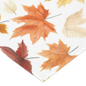 Naherfst fall Leaves Terracotta Brown Boho Pattern Lange Tafelloper (Hoek)