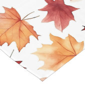 Naherfst fall Leaves Terracotta Brown Boho Pattern Lange Tafelloper (Hoek)