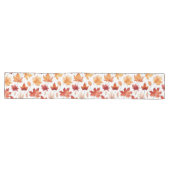 Naherfst fall Leaves Terracotta Brown Boho Pattern Lange Tafelloper (Horizontaal)