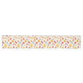 Naherfst fall Leaves Terracotta Brown Boho Pattern Lange Tafelloper (Horizontaal)