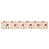 Naherfst fall Leaves Terracotta Brown Boho Pattern Lange Tafelloper (Horizontaal)