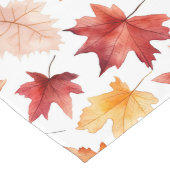 Naherfst fall Leaves Terracotta Brown Boho Pattern Lange Tafelloper (Hoek)