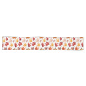 Naherfst fall Leaves Terracotta Brown Boho Pattern Lange Tafelloper (Horizontaal)