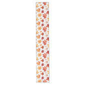 Naherfst fall Leaves Terracotta Brown Boho Pattern Lange Tafelloper (Voorkant)