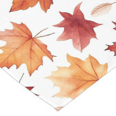 Naherfst fall Leaves Terracotta Brown Boho Pattern Lange Tafelloper (Hoek)
