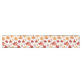 Naherfst fall Leaves Terracotta Brown Boho Pattern Lange Tafelloper (Horizontaal)