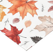 Naherfst fall Leaves Terracotta Brown Boho Pattern Lange Tafelloper (Hoek)
