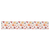 Naherfst fall Leaves Terracotta Brown Boho Pattern Lange Tafelloper (Horizontaal)
