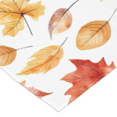 Naherfst fall Leaves Terracotta Brown Boho Pattern Lange Tafelloper (Hoek)