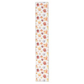 Naherfst fall Leaves Terracotta Brown Boho Pattern Lange Tafelloper (Voorkant)
