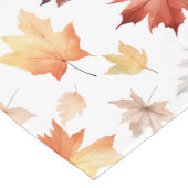 Naherfst fall Leaves Terracotta Brown Boho Pattern Lange Tafelloper (Hoek)