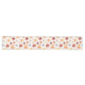 Naherfst fall Leaves Terracotta Brown Boho Pattern Lange Tafelloper (Horizontaal)