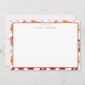 Naherfst fall Leaves Terracotta Brown Boho Pattern Notitiekaartje (Voorkant)