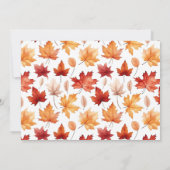 Naherfst fall Leaves Terracotta Brown Boho Pattern Notitiekaartje (Achterkant)