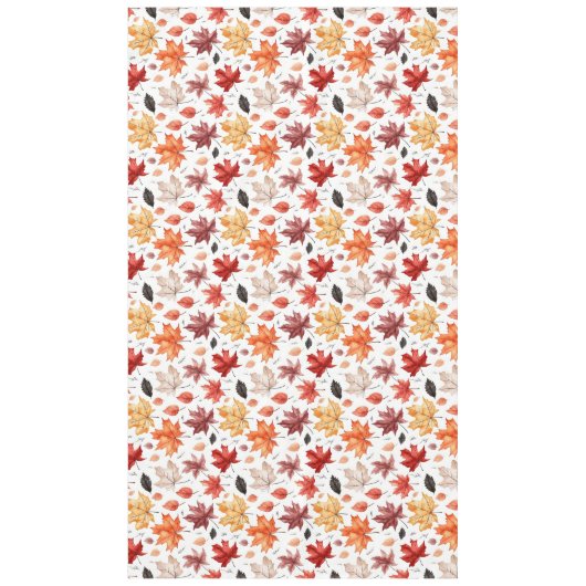 Naherfst fall Leaves Terracotta Brown Boho Pattern Tafelkleed (Voorkant)