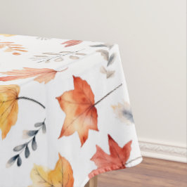 Naherfst fall Leaves Terracotta Brown Boho Pattern Tafelkleed