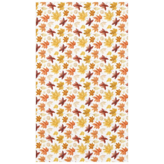 Naherfst fall Leaves Terracotta Brown Boho Pattern Tafelkleed (Voorkant)