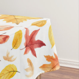 Naherfst fall Leaves Terracotta Brown Boho Pattern Tafelkleed